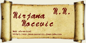 Mirjana Močević vizit kartica